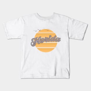 Florida vintage sunset Kids T-Shirt